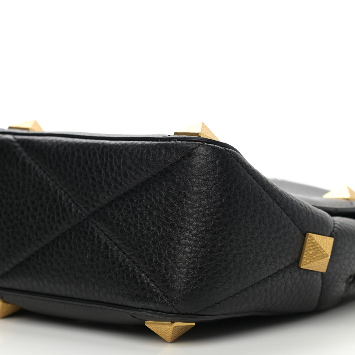 Valentino Garavani Nappa Large Roman Stud Shoulder Bag Black 8 of 8