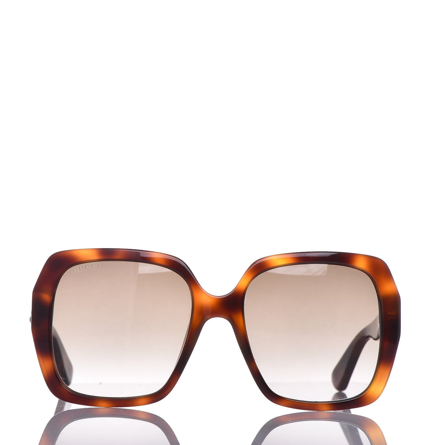 Gucci Acetate Square Frame GG0096S Sunglasses Tortoise 2 of 7