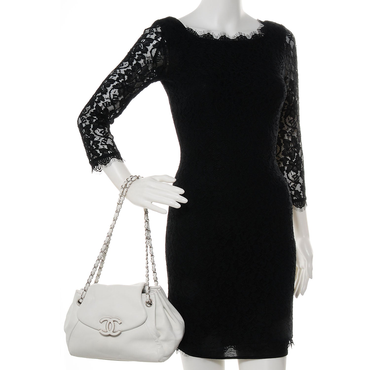 Chanel Lambskin Sensual Medium Flap White 2 of 9