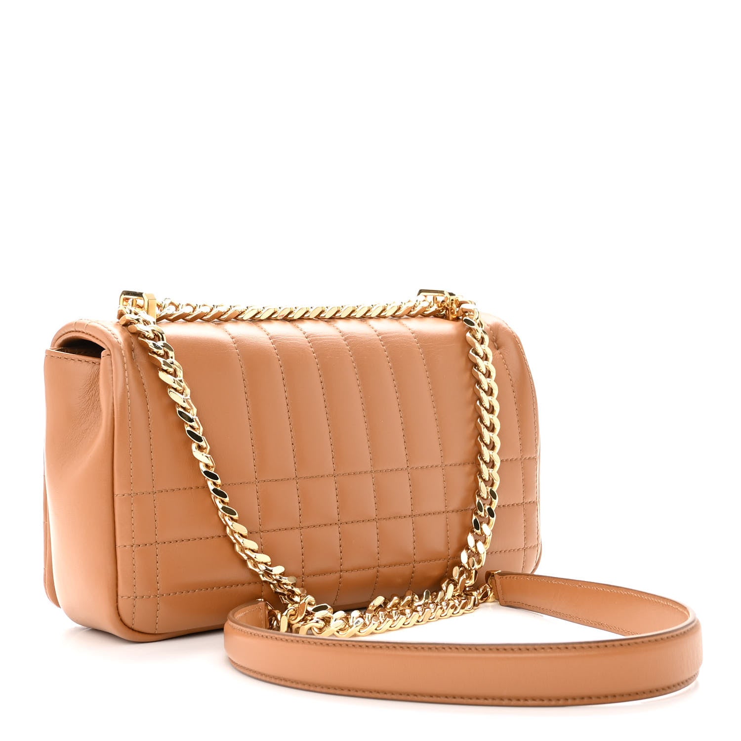 Burberry Lambskin Quilted Small Lola Bag Maple Brown 3 of 9