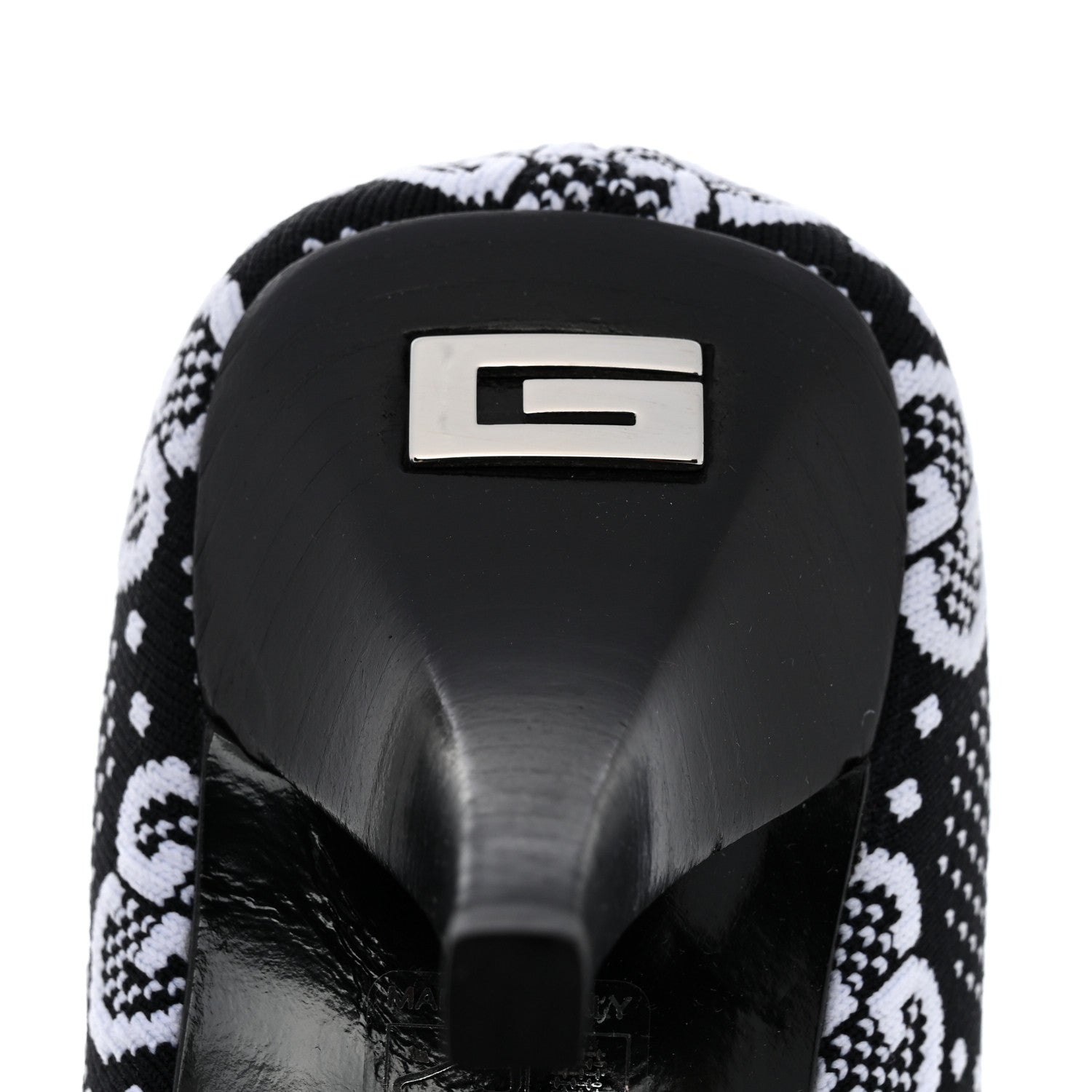 Gucci Technical Jersey Knit GG Monogram Square G 75mm Ankle Boots 38 Black Great White 7 of 9