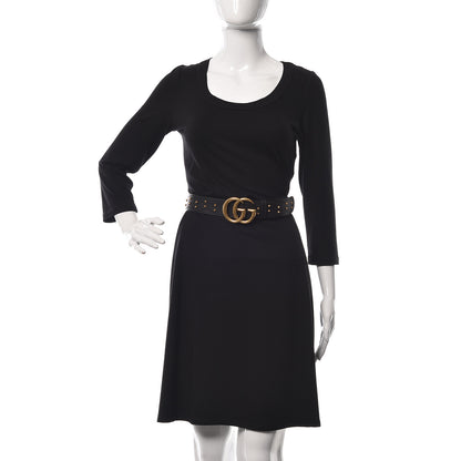 Gucci Calfskin Studded Marmont Belt 90 36 Black 2 of 8