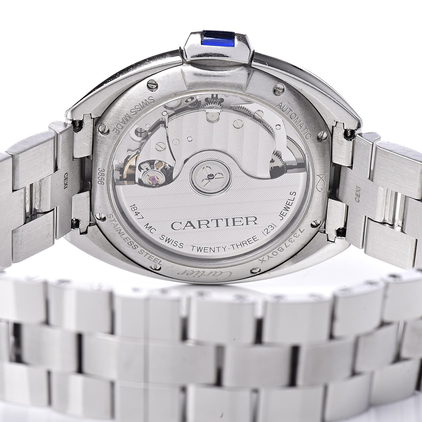Stainless Steel 35mm Cle De Automatic Watch