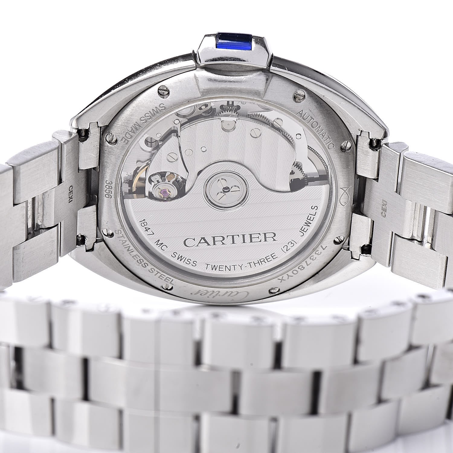 Cartier Stainless Steel 35mm Cle De Automatic Watch 5 of 12
