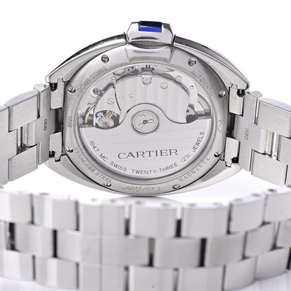 Cartier Stainless Steel 35mm Cle De Automatic Watch 5 of 12
