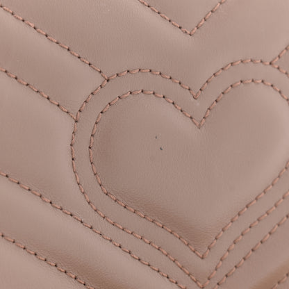 Gucci Calfskin Matelasse Super Mini GG Marmont Shoulder Bag Porcelain Rose 12 of 13