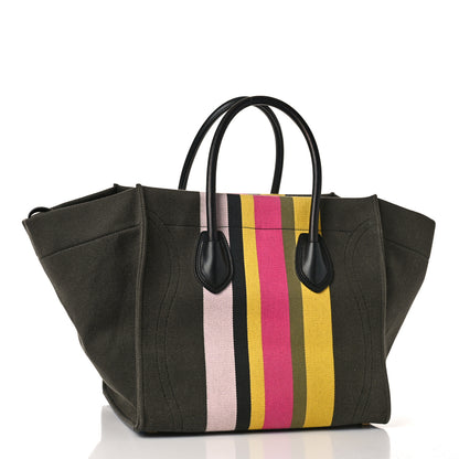 Celine Canvas Striped Medium Phantom Luggage Multicolor 3 of 9