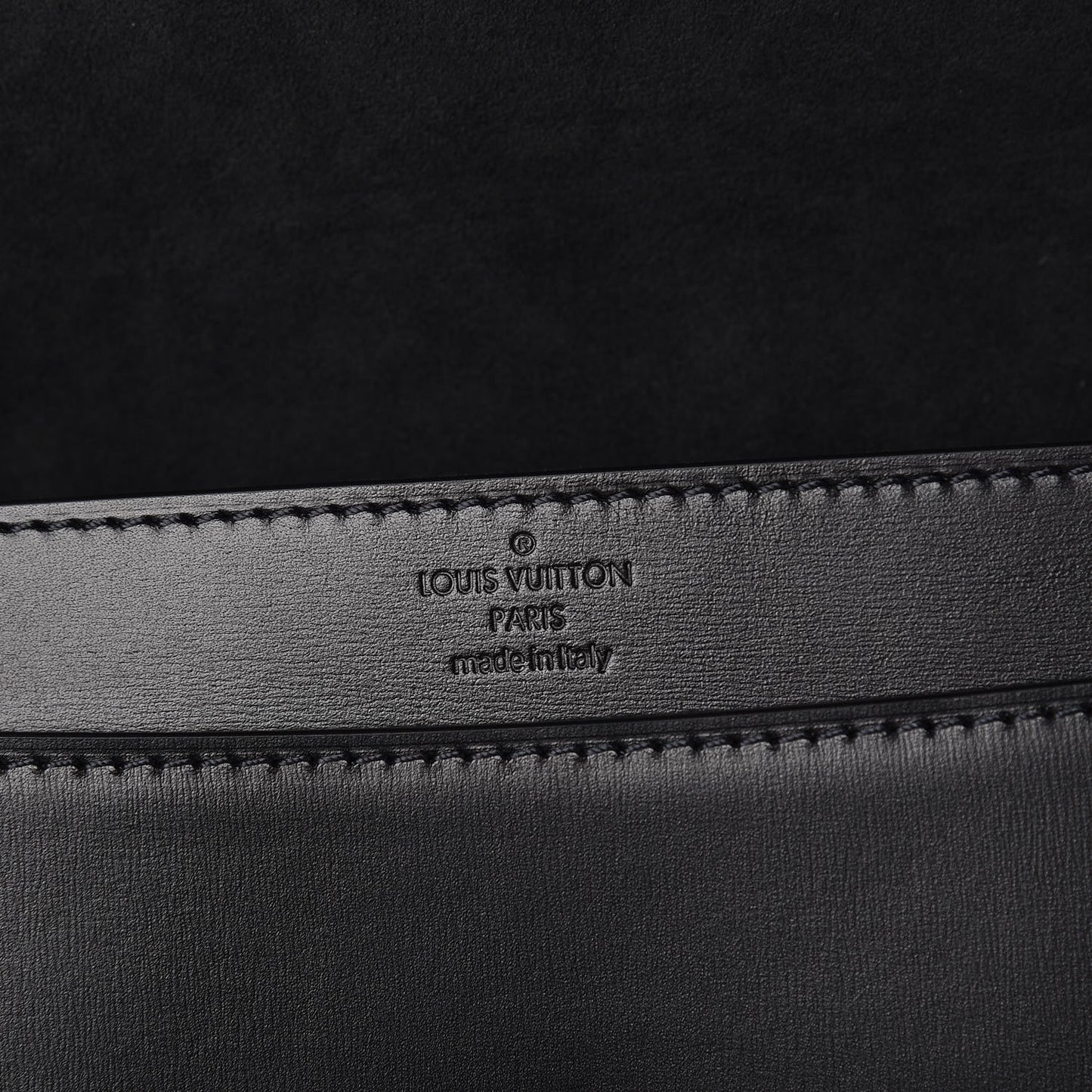 Calfskin Swarovski Louise EW Clutch Black
