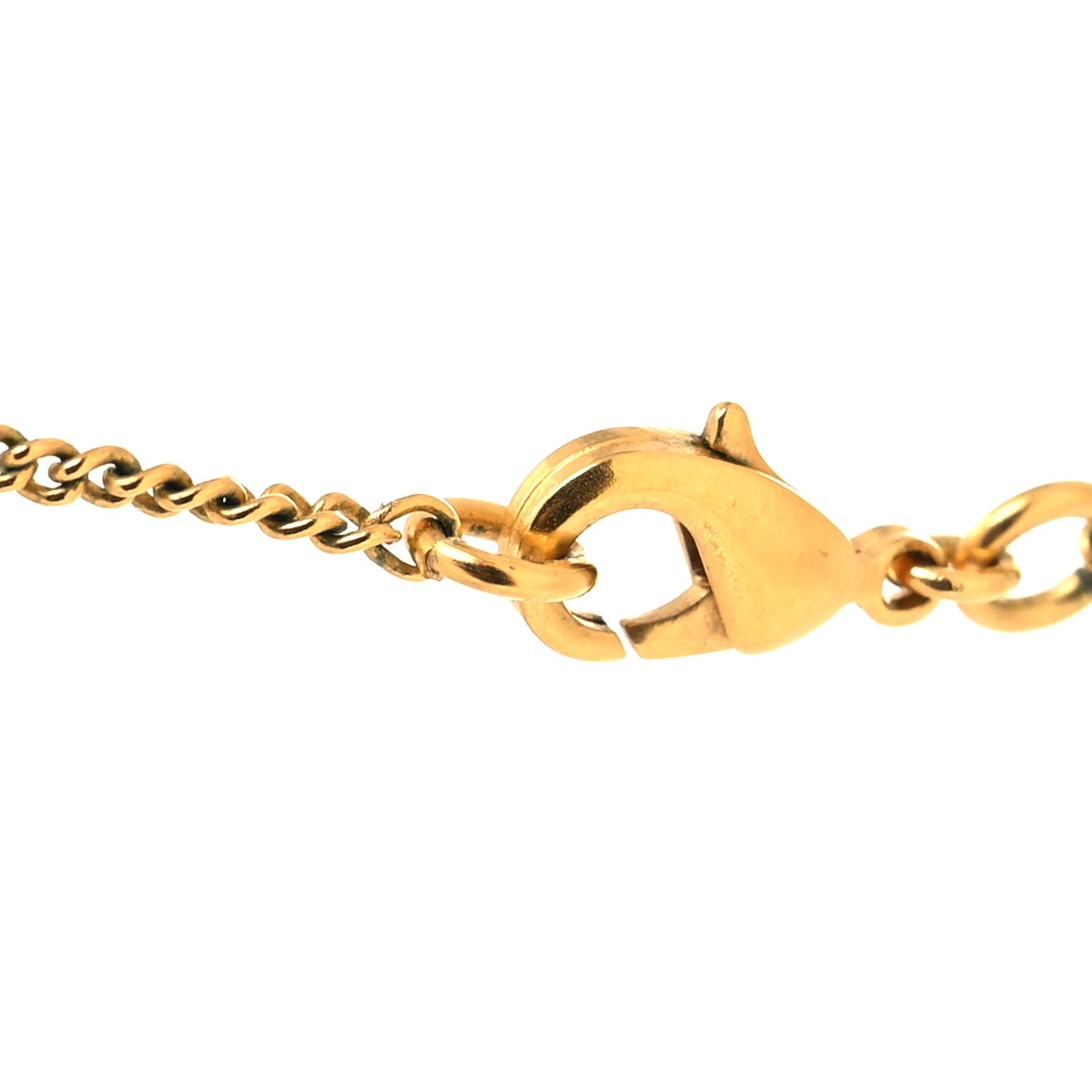 Metal CC Necklace Matte Gold