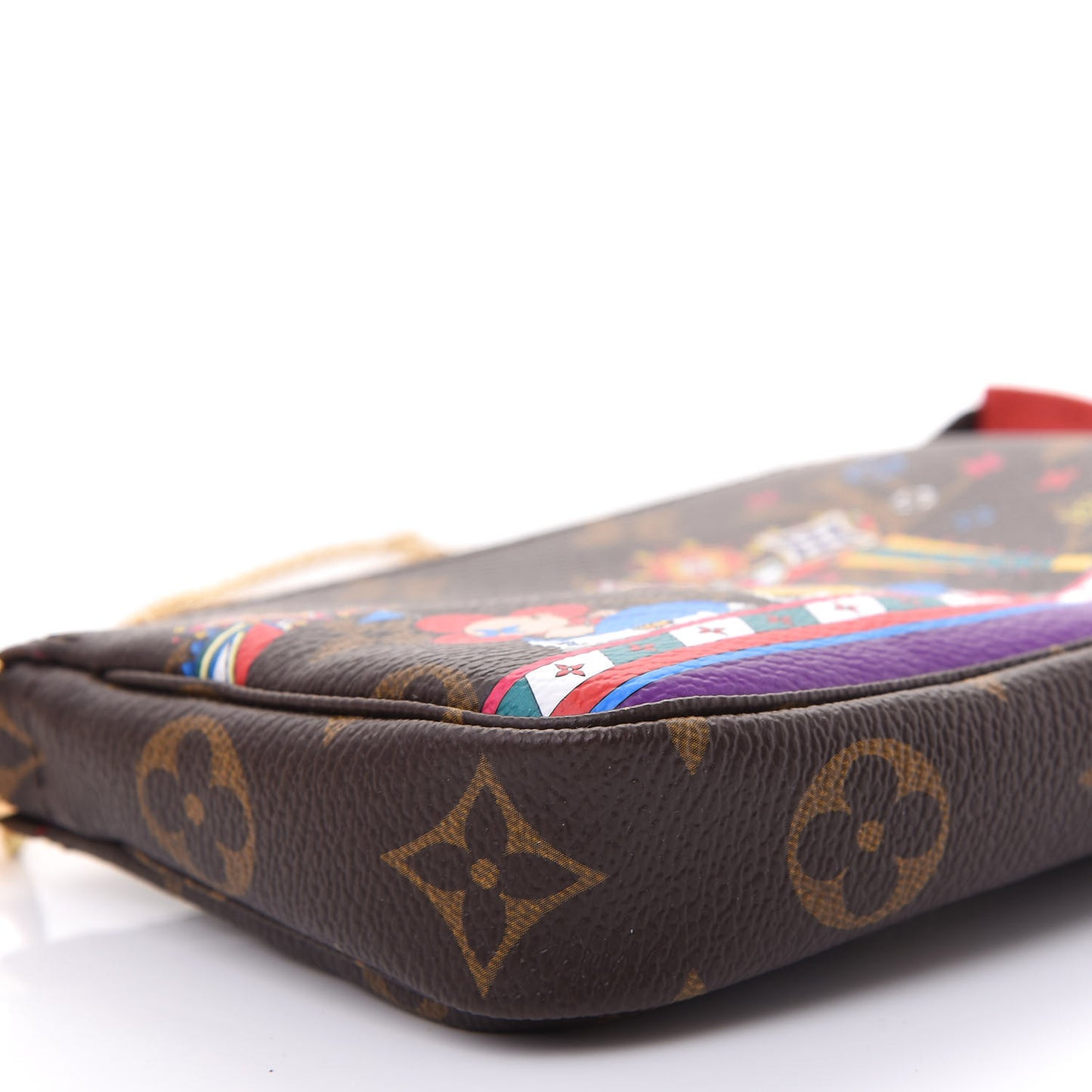 Monogram 2020 Christmas Animation Bumper Cars Mini Pochette Accessories Coquelicot