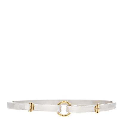 Tiffany Sterling Silver 18K Yellow Gold Double Loop Bangle Bracelet 1 of 6