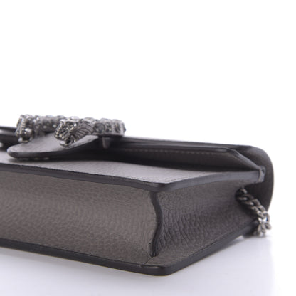 Gucci Dollar Calfskin Crystal Super Mini Dionysus Shoulder Bag Dusty Grey Black Diamond 7 of 9