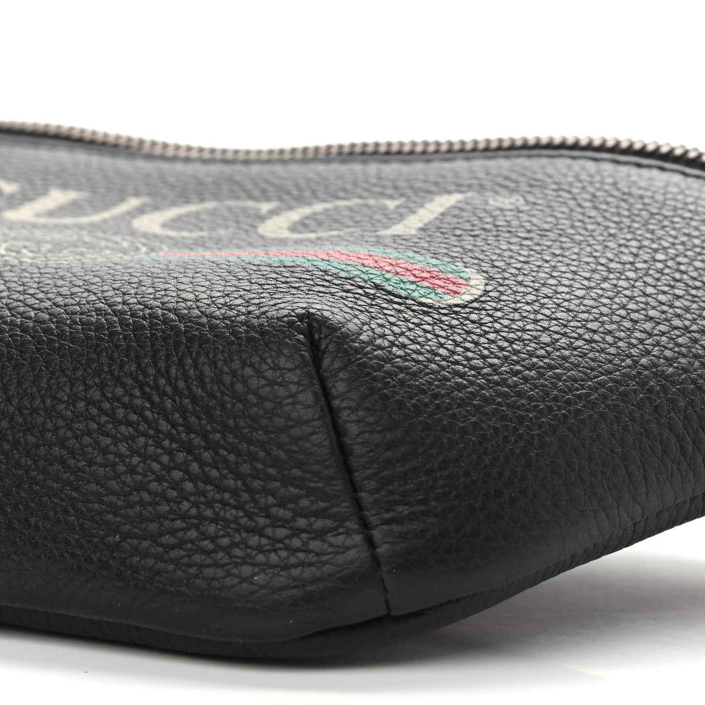 Grained Calfskin Small Logo Belt Bag Black