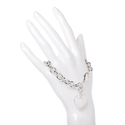 Tiffany Sterling Silver Heart Tag Charm Bracelet 3 of 8
