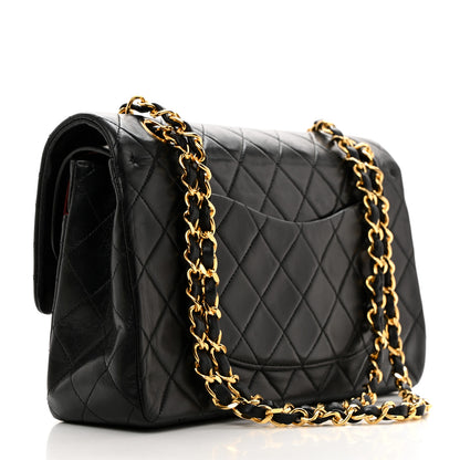 Chanel Lambskin Quilted Medium Double Flap Black 2 of 10