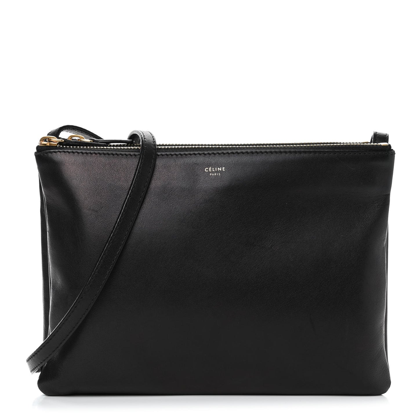 Goatskin Large Trio Crossbody Bag Black