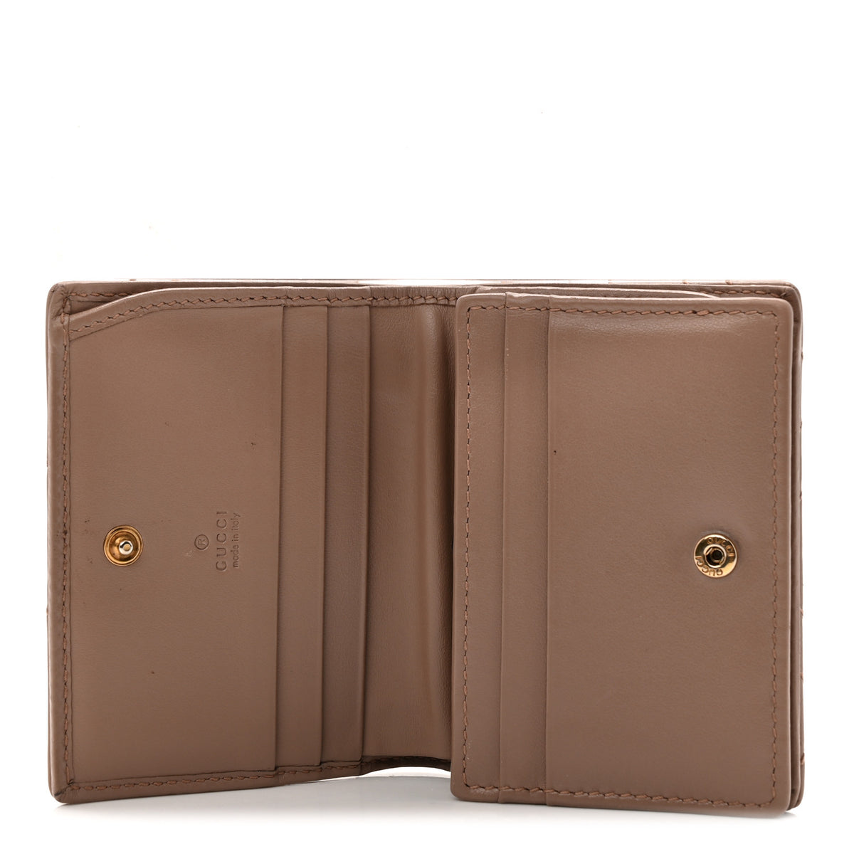 Calfskin Matelasse GG Marmont Card Case Wallet Porcelain Rose
