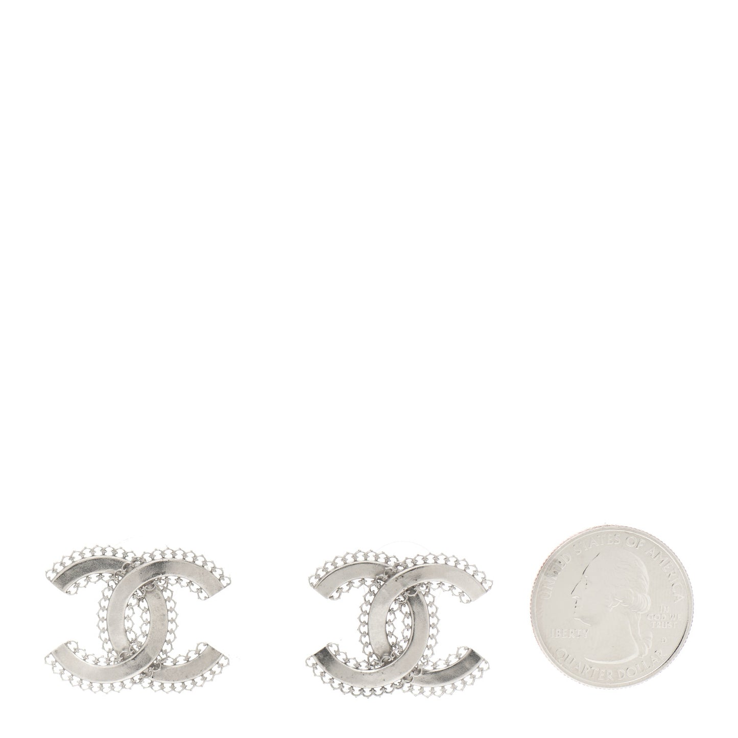 CC Chain Earrings Silver