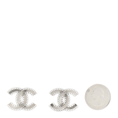 Chanel CC Chain Earrings Silver 2 of 4