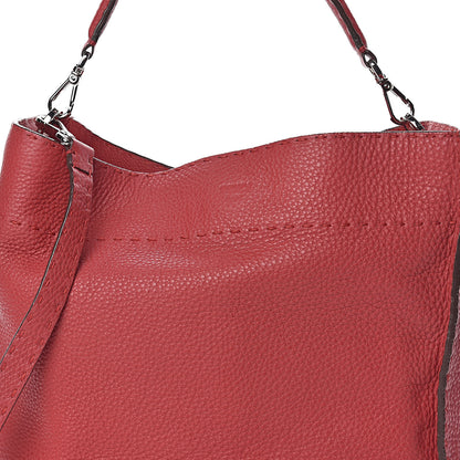 Fendi Cuoio Romano Selleria Large Anna Bucket Bag Rosso 14 of 14