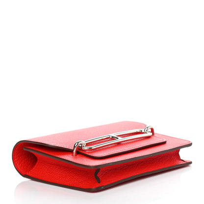 Hermes Chevre Mysore Roulis Slim Wallet Rouge De Coeur 4 of 5
