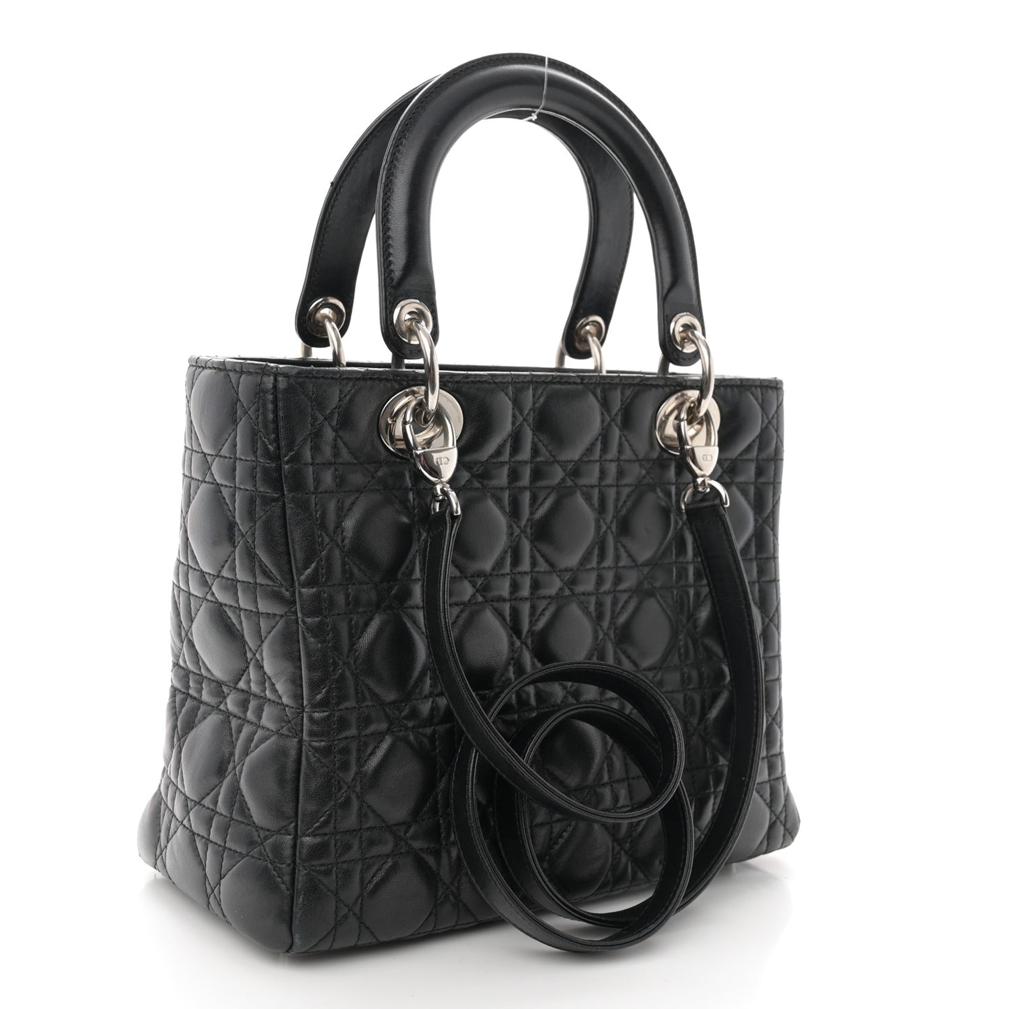 Lambskin Cannage Medium Lady Dior Black