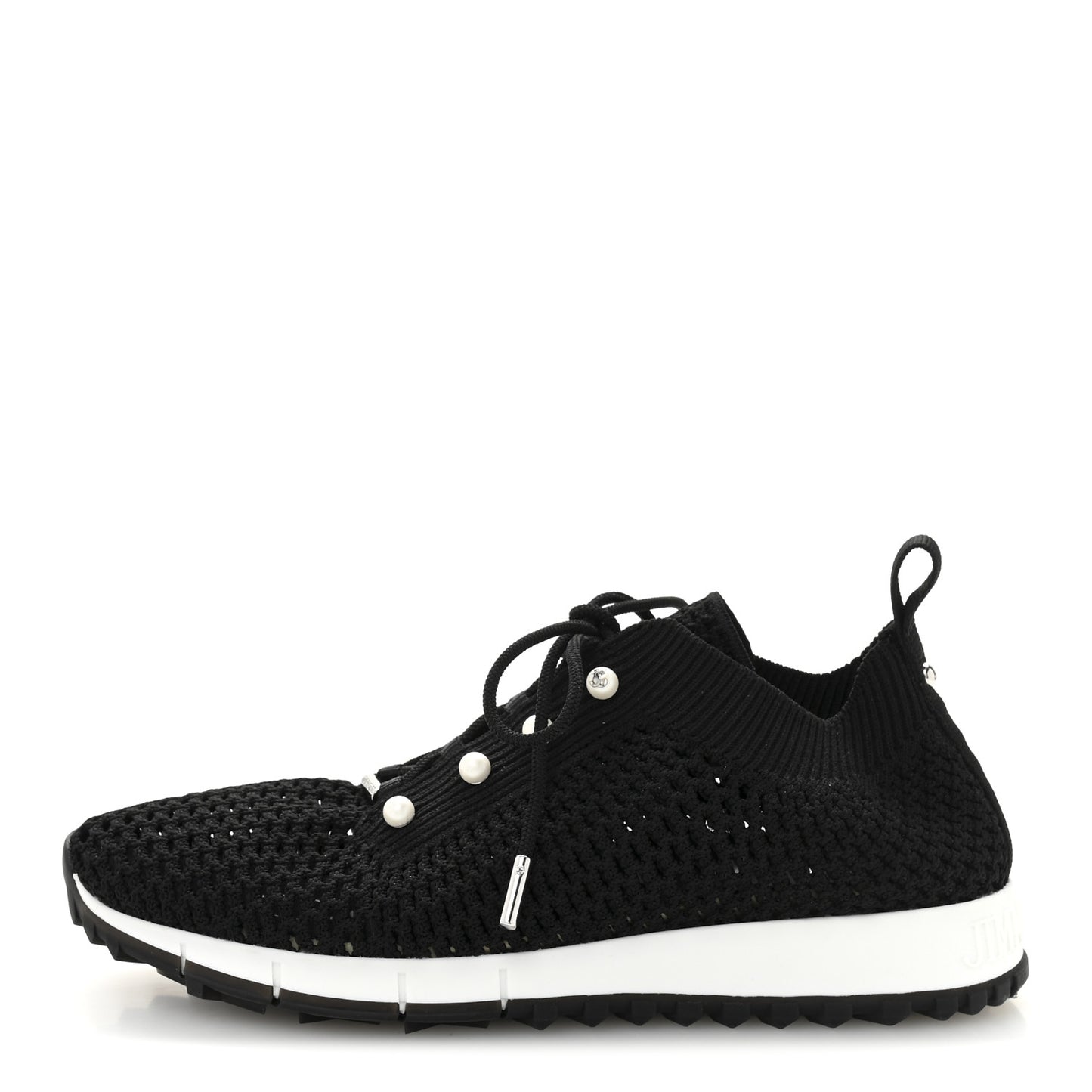 Veles Knit Pearly Lace Up Sneaker 36.5 Black