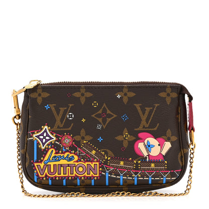 Louis Vuitton Monogram 2020 Christmas Animation Roller Coaster Mini Pochette Accessories Pivoine 1 of 10