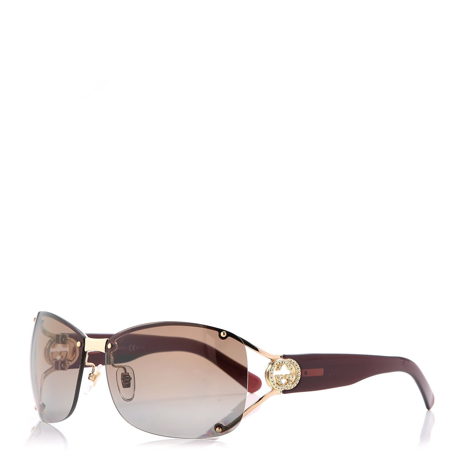 Gucci Crystal GG 2820/F/S Sunglasses Brown 1 of 8