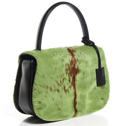 Gucci Pony Hair Top Handle Bag Green 3 of 7