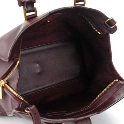 Saint Laurent Calfskin Small Classic Y Cabas Bordeaux 7 of 9