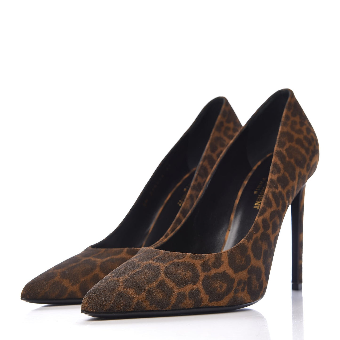 Suede Leopard Printed Paris 105 Pumps 41 Natural Coffee