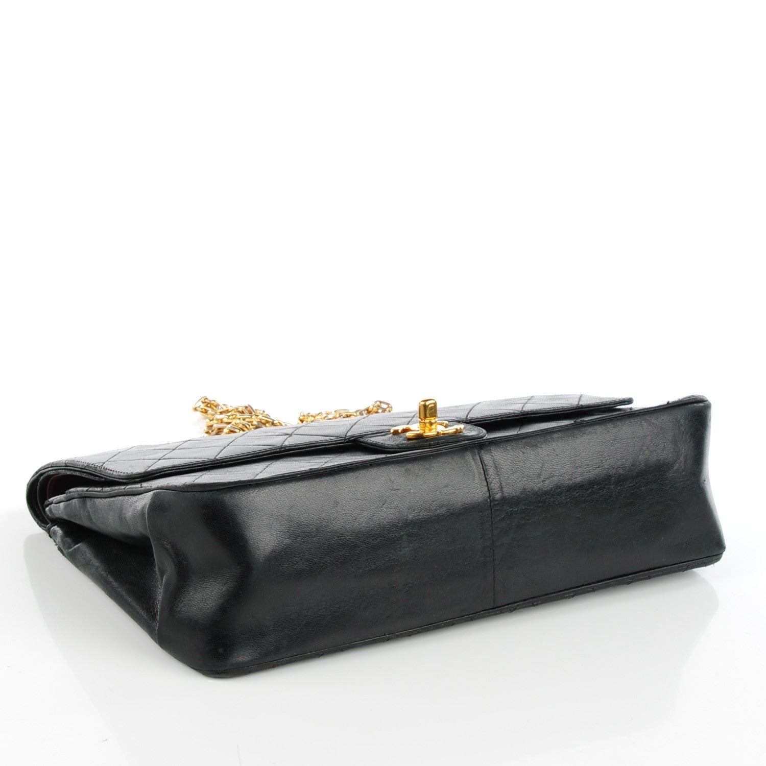 Chanel Lambskin Quilted Medium Double Flap Bijoux Chain Black 4 of 9