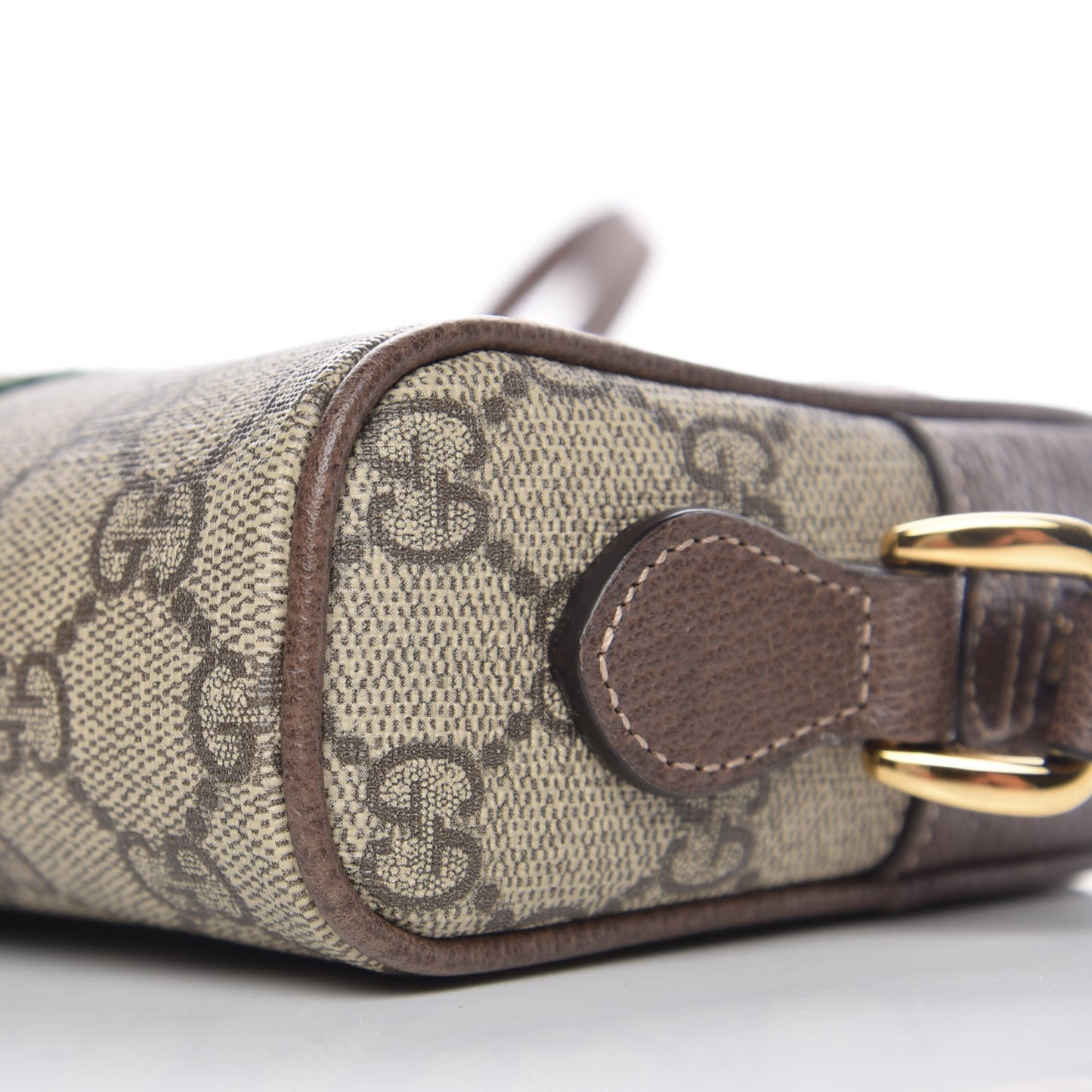 GG Supreme Monogram Web Mini Ophidia Shoulder Bag Brown