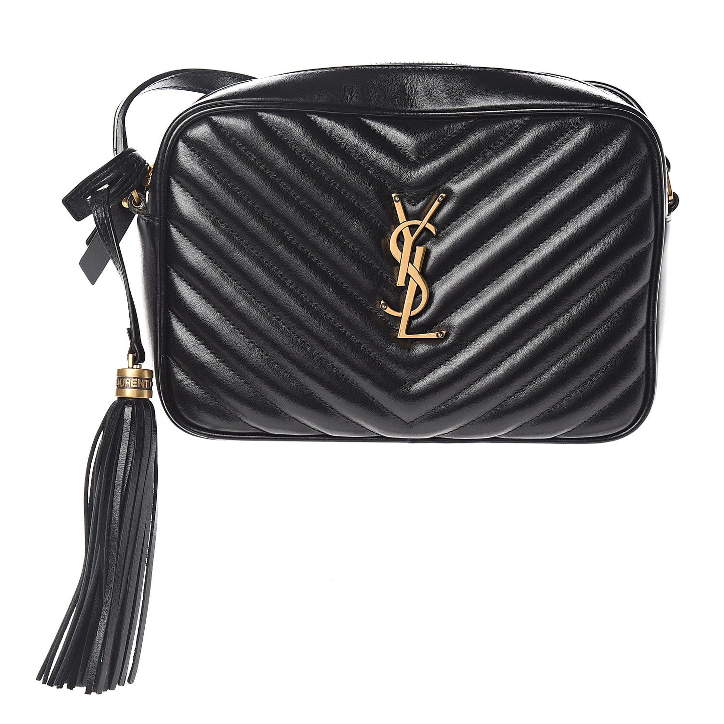 Calfskin Matelasse Monogram Lou Camera Bag Black