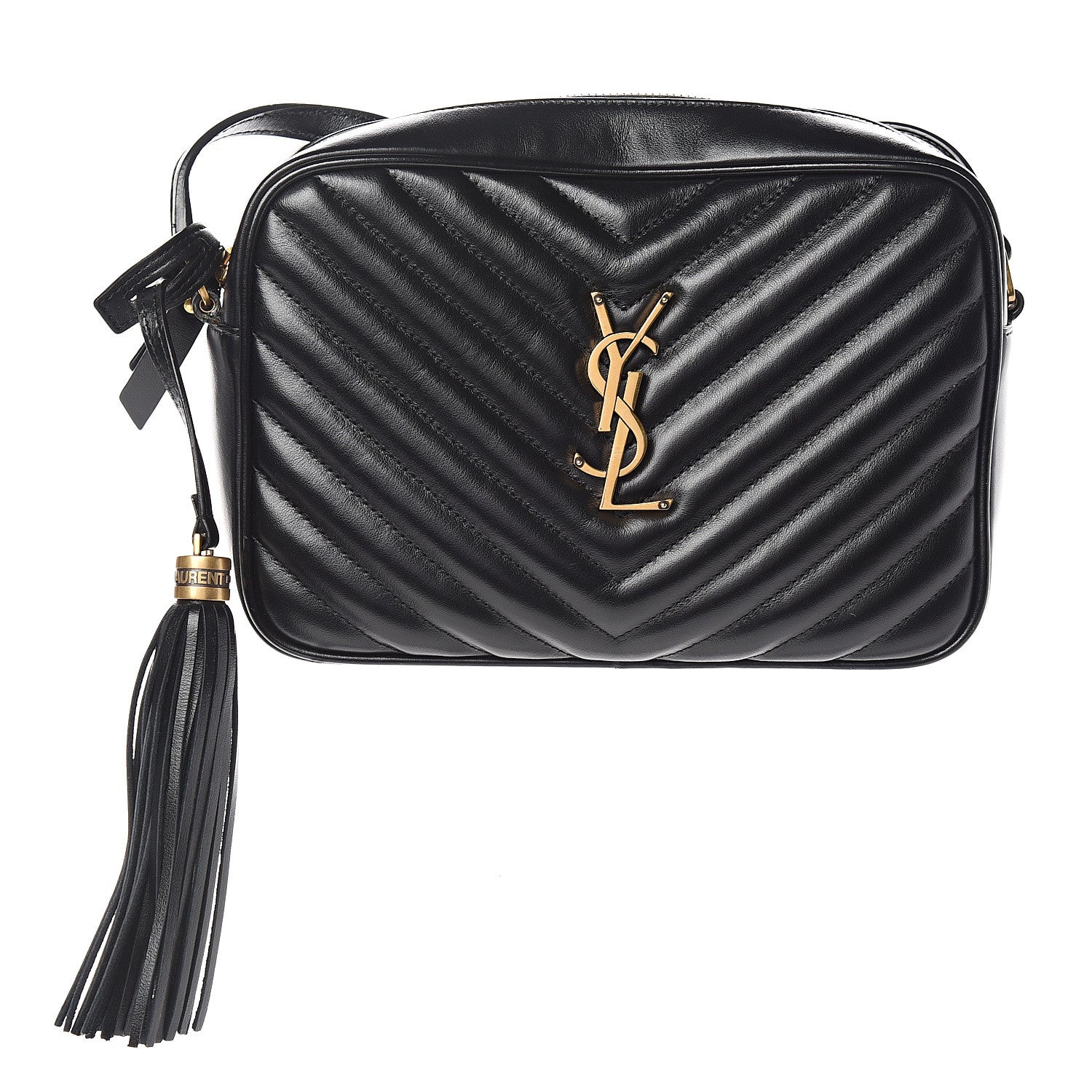 Saint Laurent Calfskin Matelasse Monogram Lou Camera Bag Black 1 of 9