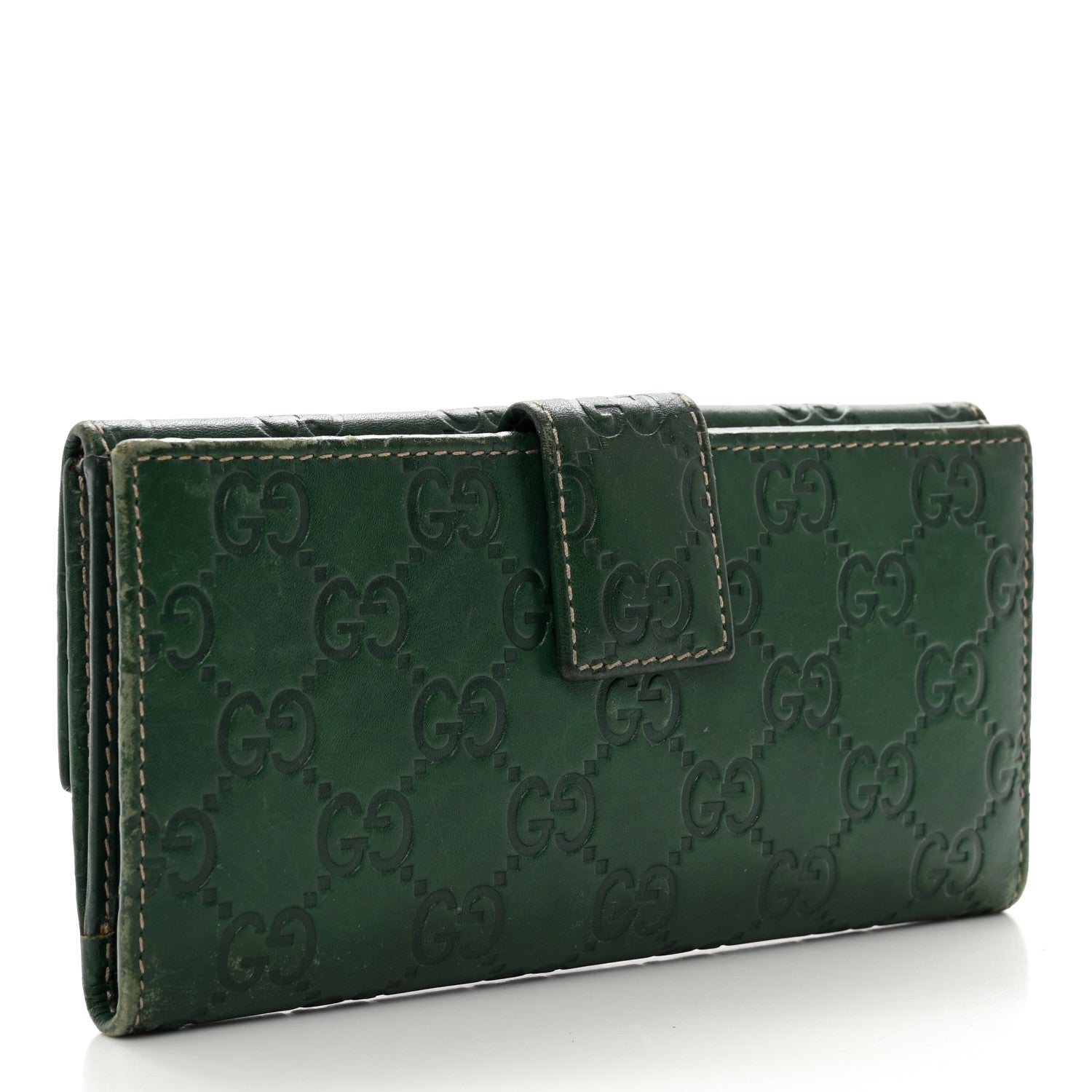 Gucci Guccissima Continental Flap Wallet Green 3 of 13