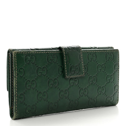 Gucci Guccissima Continental Flap Wallet Green 3 of 13