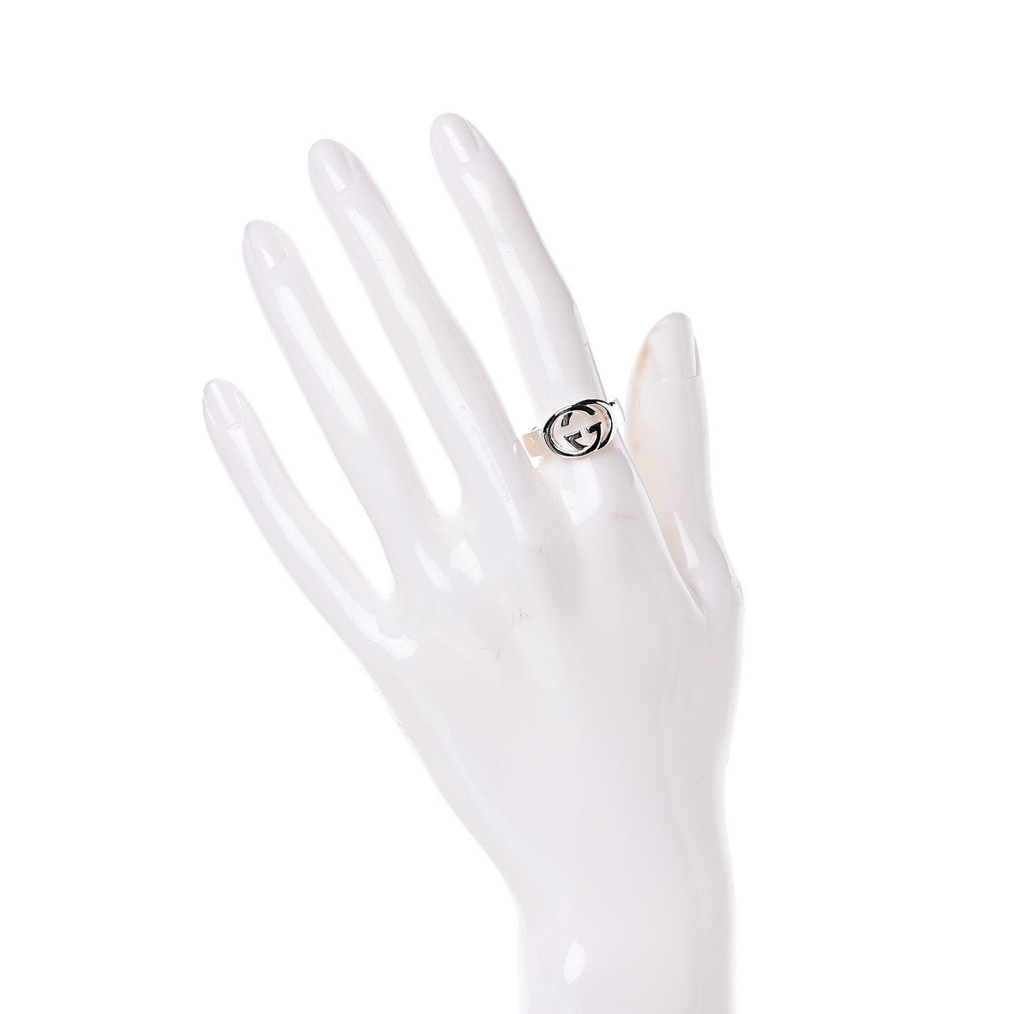 Sterling Silver Interlocking G Ring 54 6.75