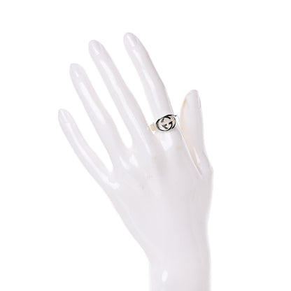 Gucci Sterling Silver Interlocking G Ring 54 6.75 2 of 5