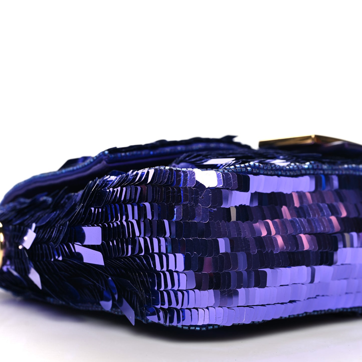 Sequin Paillettes Shiny Nappa Sex and the City Baguette Viola Purple Rain