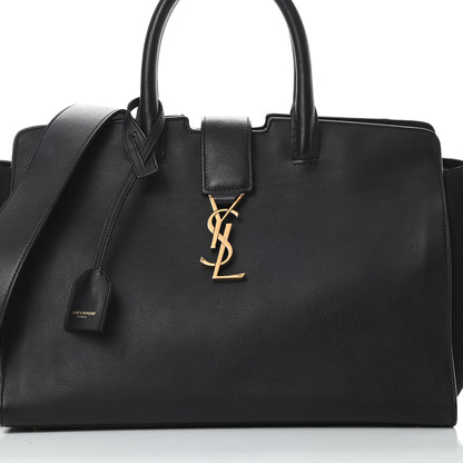 Saint Laurent Calfskin Small Monogram Downtown Cabas Black 8 of 12