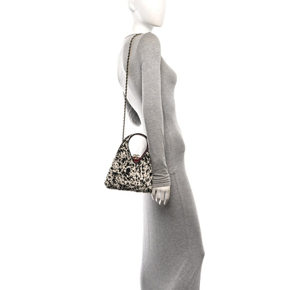 Chanel Pony Hair Printed Chic Lady Small Shopping Tote White Black 2 of 11
