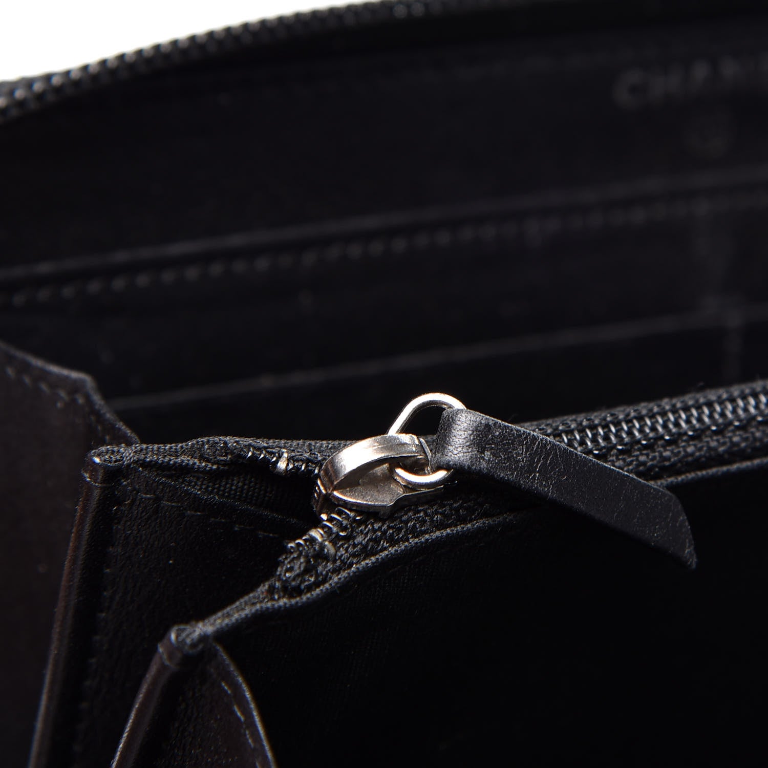 Chanel Caviar Large Timeless CC Zip Around Wallet Black 9 of 12