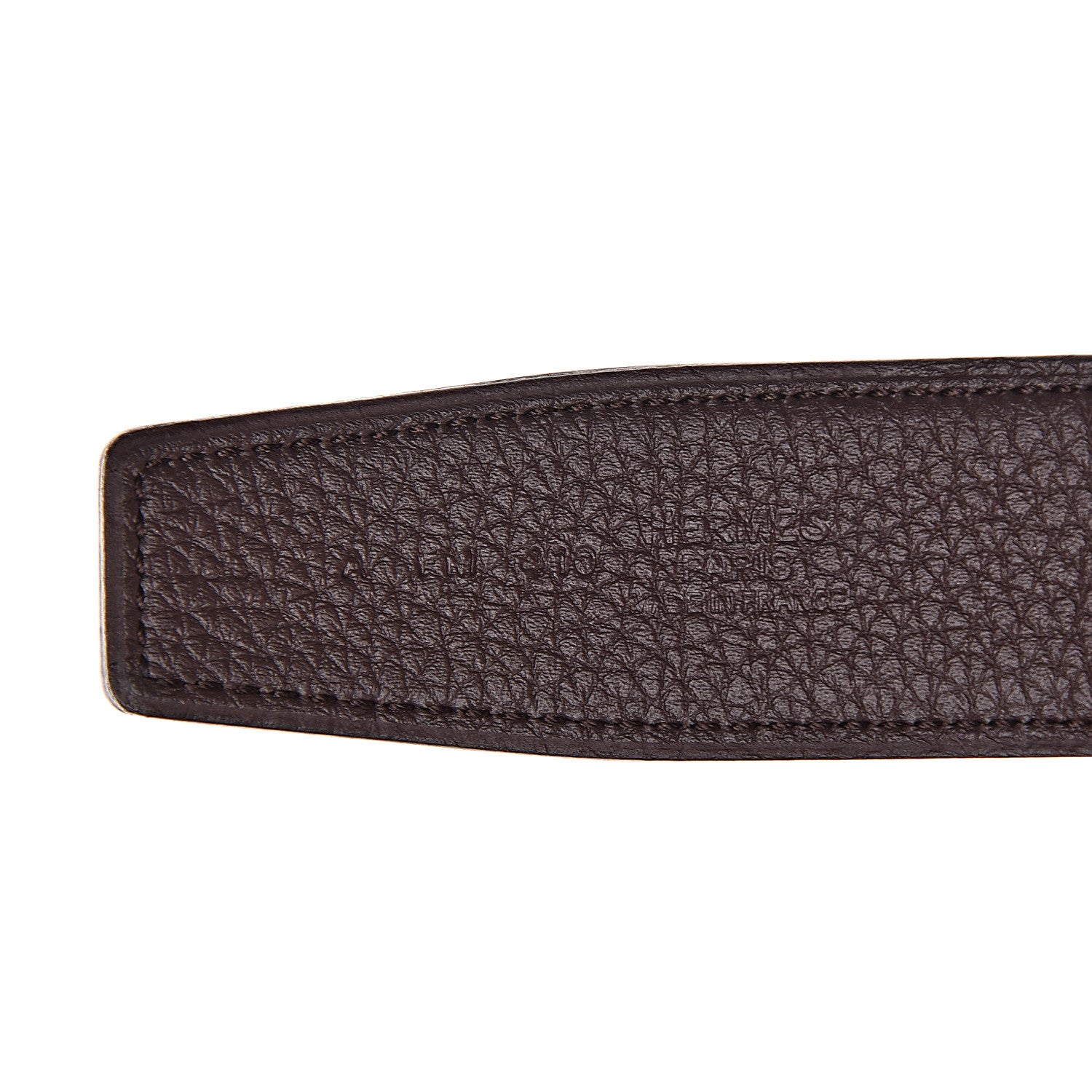 Hermes Box Togo 32mm Belt Strap 85 Black Chocolate 5 of 5