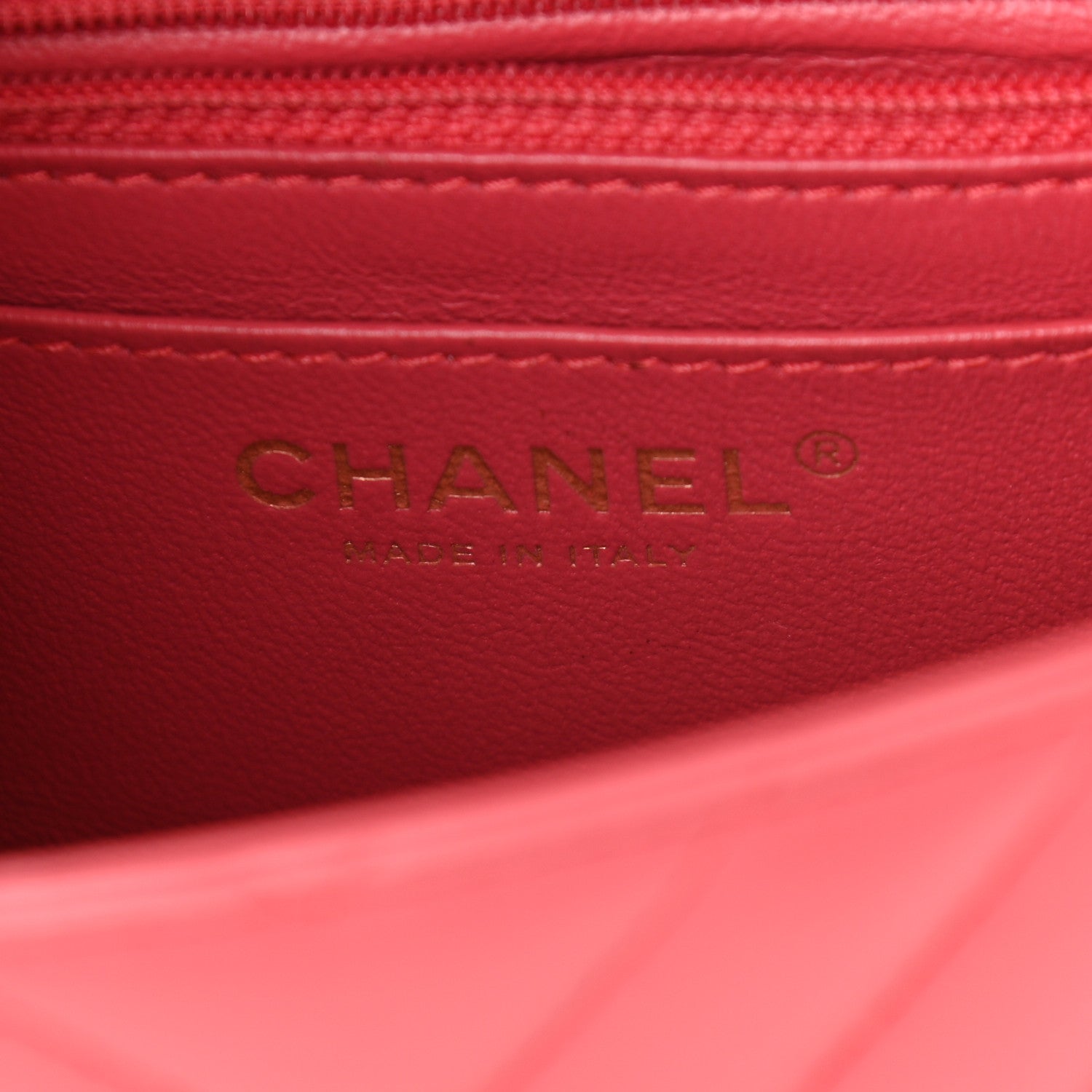 Chanel Lambskin Chevron Quilted Mini Rectangular Flap Pink 5 of 9