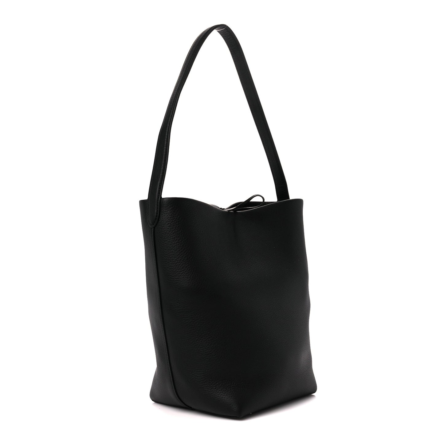 Grained Calfskin Medium N/S Park Tote Black