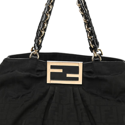 Fendi Zucca Enamel Mia Tote Black 9 of 14