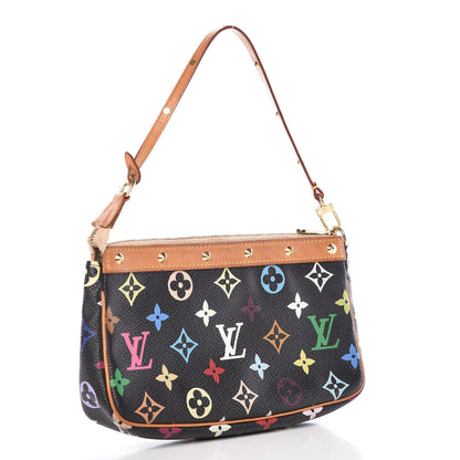 Louis Vuitton Monogram Multicolor Pochette Accessories Black 3 of 10