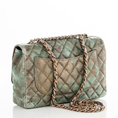 Chanel Lambskin Quilted Jumbo Single Flap Green 3 of 7